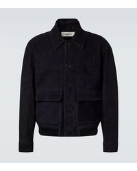 FRAME - Suede Blouson Jacket - Lyst