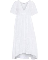 Heidi Klein - Broderie Anglaise Cotton Midi Dress - Lyst
