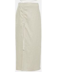 SIR. - Musee Wrap Linen Midi Skirt - Lyst