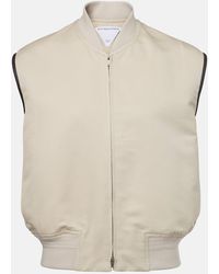 Bottega Veneta - Leather-Trimmed Cotton And Silk Vest - Lyst