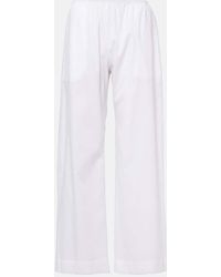Leset - Weite Mid-Rise-Hose Yoko Aus Baumwolle - Lyst