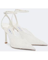 Jimmy Choo - Bridal Faiz Lace And Leather Pumps - Lyst