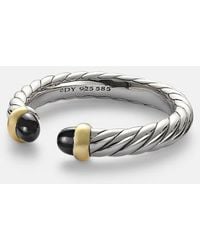 David Yurman - Cable Collectibles Petite Cable Sterling Ring With Onyx - Lyst