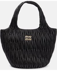 Miu Miu - Leather Shopping Bag - Lyst
