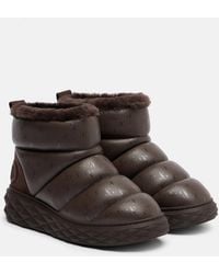 Jimmy Choo - Xan Shearling-Lined Leather Snow Boots - Lyst