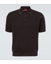 Gucci - Interlocking G Wool-Blend Polo Shirt - Lyst