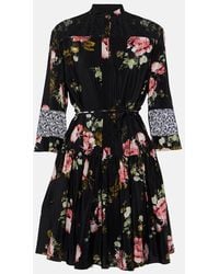 Erdem - Floral Silk Crepe De Chine Minidress - Lyst