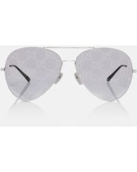 Gucci - Ssima Gg Aviator Sunglasses - Lyst