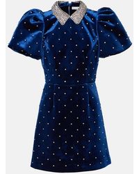 Rebecca Vallance - Vivicia Embellished Velvet Minidress - Lyst