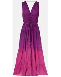 Velvet - Marilyn Cotton Voile Midi Dress - Lyst
