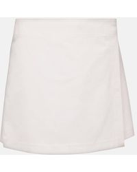 Chloé - Falda pantalon de algodon de tiro alto - Lyst