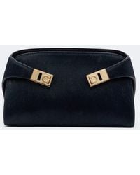 Ferragamo - Hug Small Calf Hair Clutch - Lyst