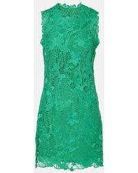 Monique Lhuillier - Floral Lace Minidress - Lyst