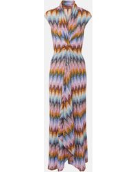 Missoni - Long Dress With Metalized Strands - Lyst