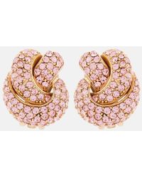 Oscar de la Renta - Love Knot Embellished Clip-on Earrings - Lyst