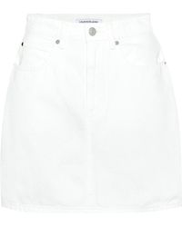 Calvin Klein Minigonna di jeans - Bianco