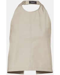 Wardrobe NYC - Halterneck Cotton-Blend Top - Lyst