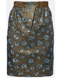 JACQUES WEI - Floral Sequined Pencil Skirt - Lyst