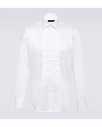 Thom Sweeney - Cotton-blend Poplin Tuxedo Shirt - Lyst