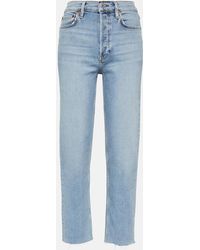 RE/DONE - High-Rise Straight Jeans 70s Stove Pipe - Lyst