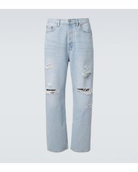 FRAME - Baggy Distressed Wide-Leg Jeans - Lyst