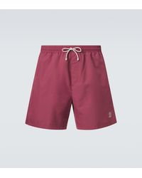 Brunello Cucinelli - Logo Swim Trunks - Lyst