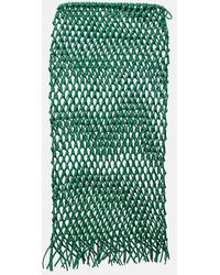 Frankie Shop - Nelaya Macrame Leather Midi Skirt - Lyst