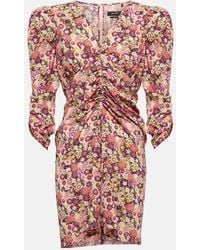 Isabel Marant - Celina Floral Silk-blend Minidress - Lyst
