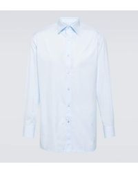 Loro Piana - Camisa oxford de popelin de algodon - Lyst