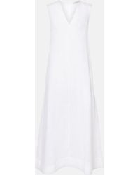 Asceno - Nisha Linen Midi Dress - Lyst