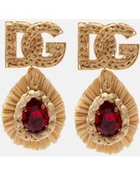 Dolce & Gabbana - Logo Clip Earrings - Lyst