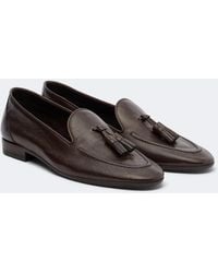 The Row - Caden Leather Loafers - Lyst