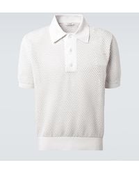 Givenchy - Open-Knit Cotton-Blend Polo Shirt - Lyst