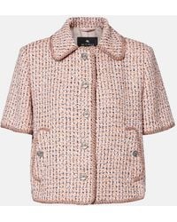 Etro - Cropped Tweed Jacket - Lyst