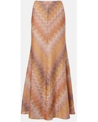 Missoni - Jupe Longue Zig Zag En Lame - Lyst