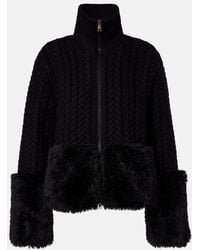 Moncler - Cable-Knit Wool-Blend Cardigan - Lyst