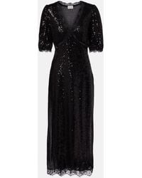 RIXO London - Vestido Largo Verena Con Lentejuelas - Lyst