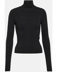 Patou - Ribbed-knit Turtleneck Wool-blend Sweater - Lyst