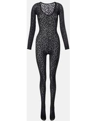 Wolford - Sweet Dots Polka-Dot Sheer Catsuit - Lyst
