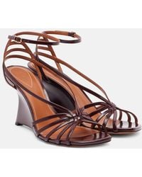 Zimmermann - Aura 85 Patent Leather Wedge Sandals - Lyst