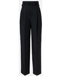 Ami Paris - High-Rise Virgin Wool Twill Pants - Lyst