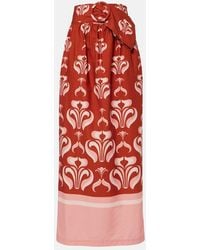 Adriana Degreas - Gathered Cotton Poplin Maxi Skirt - Lyst