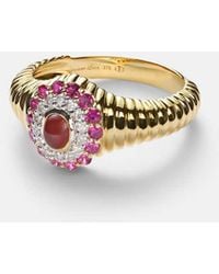 Yvonne Léon - Ring Berlingot Pompadour Baby Aus 9Kt Gelbgold (375/1000) Mit Edelsteinen - Lyst