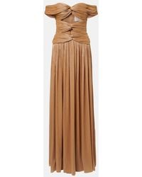 Costarellos - Cutout Lurex Georgette Gown - Lyst