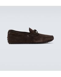Tod's - City Gommino Suede Loafer - Lyst