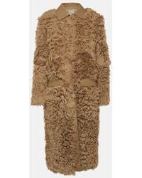 TOTEME - Contrast-collar Relaxed-fit Shearling Coat - Lyst