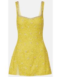 Clio Peppiatt - Crystal Embellished Minidress - Lyst