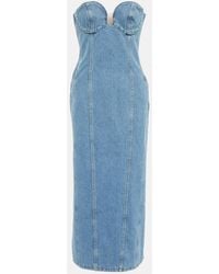 Magda Butrym - Denim Bustier Dress - Lyst