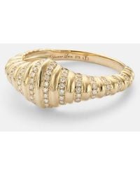 Yvonne Léon - Chevaliere Nano 9Kt Ring With Diamonds - Lyst