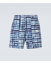 Bottega Veneta - Gingham Cotton Bermuda Shorts - Lyst